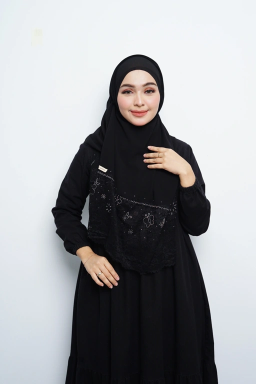 Image of Pashmina - Nazwa Brokat - Black