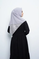 Hijab Square - Amecca Brokat - Grey Diamond