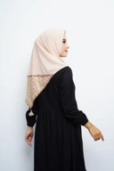 Hijab Square - Amecca Brokat - Cream Diamond