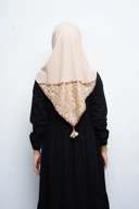 Hijab Square - Amecca Brokat - Cream Diamond