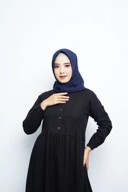 Hijab Square - Amecca Brokat - Navy Diamond