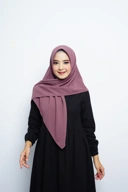 Hijab Square - Amecca Brokat - Grape Diamond