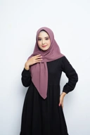 Hijab Square - Amecca Brokat - Grape Diamond