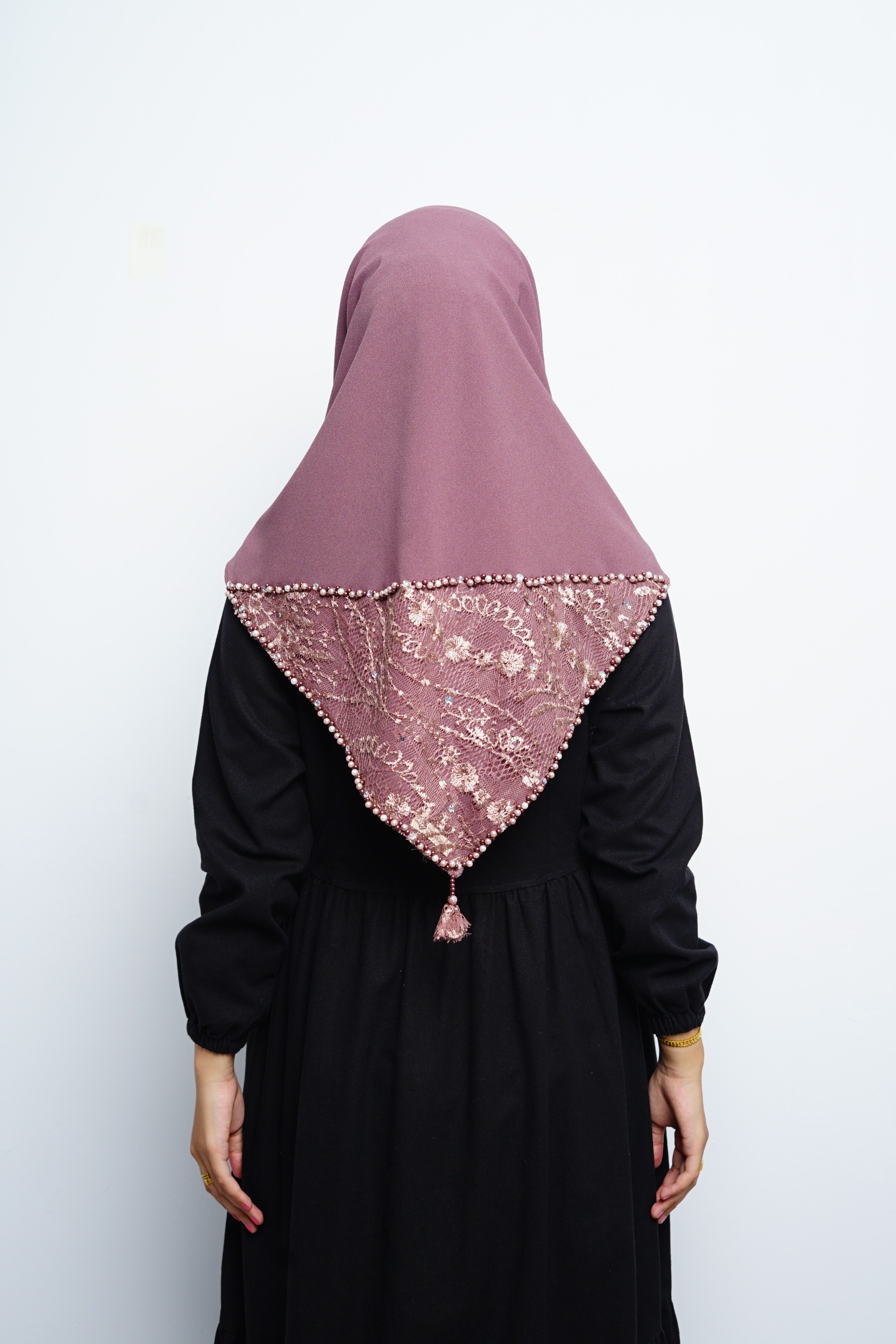 Hijab Square - Amecca Brokat - Grape Diamond