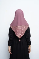 Hijab Square - Amecca Brokat - Grape Diamond