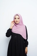 Hijab Square - Amecca Brokat - Lilac Diamond