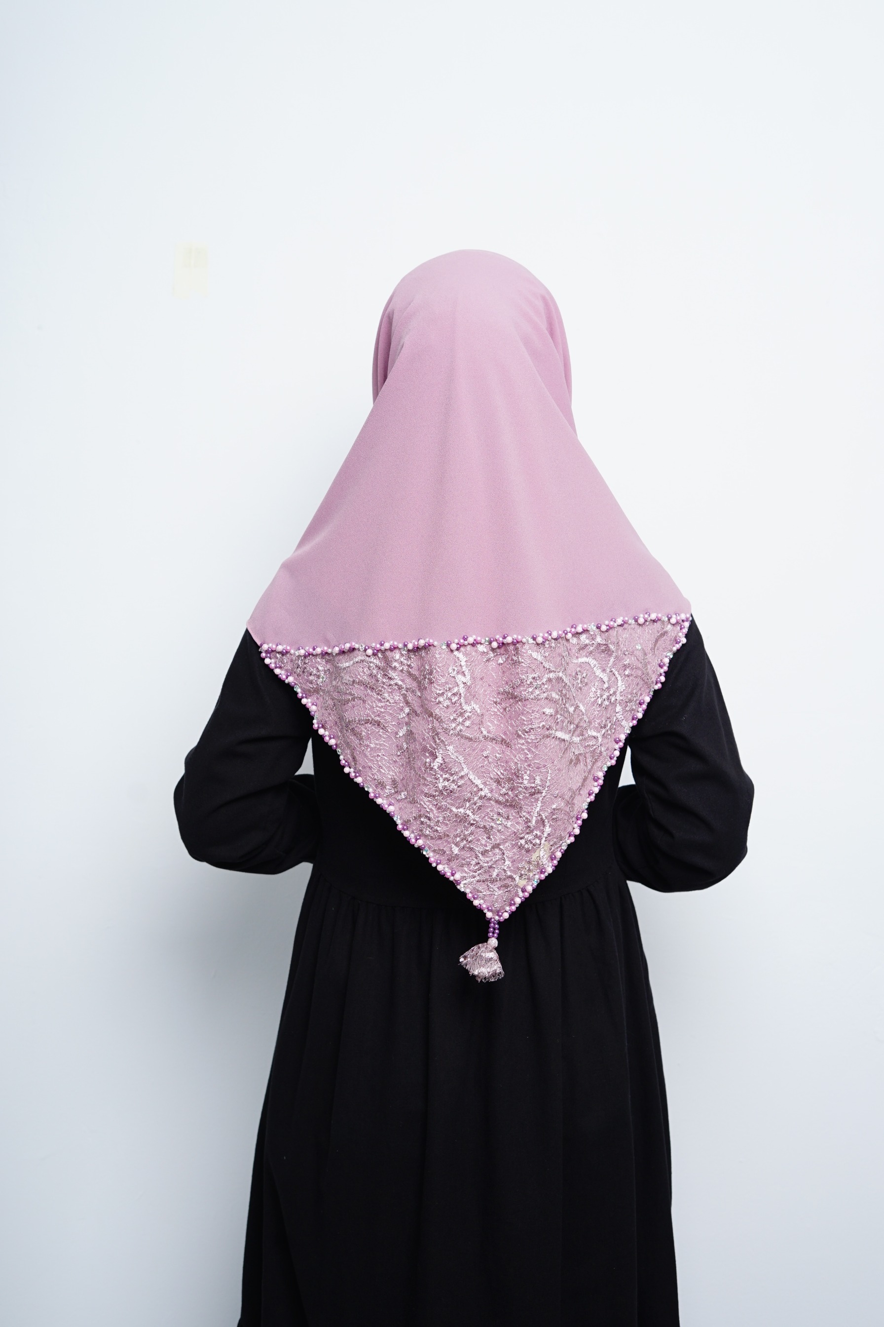Hijab Square - Amecca Brokat - Lilac Diamond