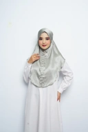 Jilbab - Bergo Noora Gradenza Silk - Sage Green