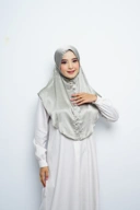 Jilbab - Bergo Noora Gradenza Silk - Sage Green