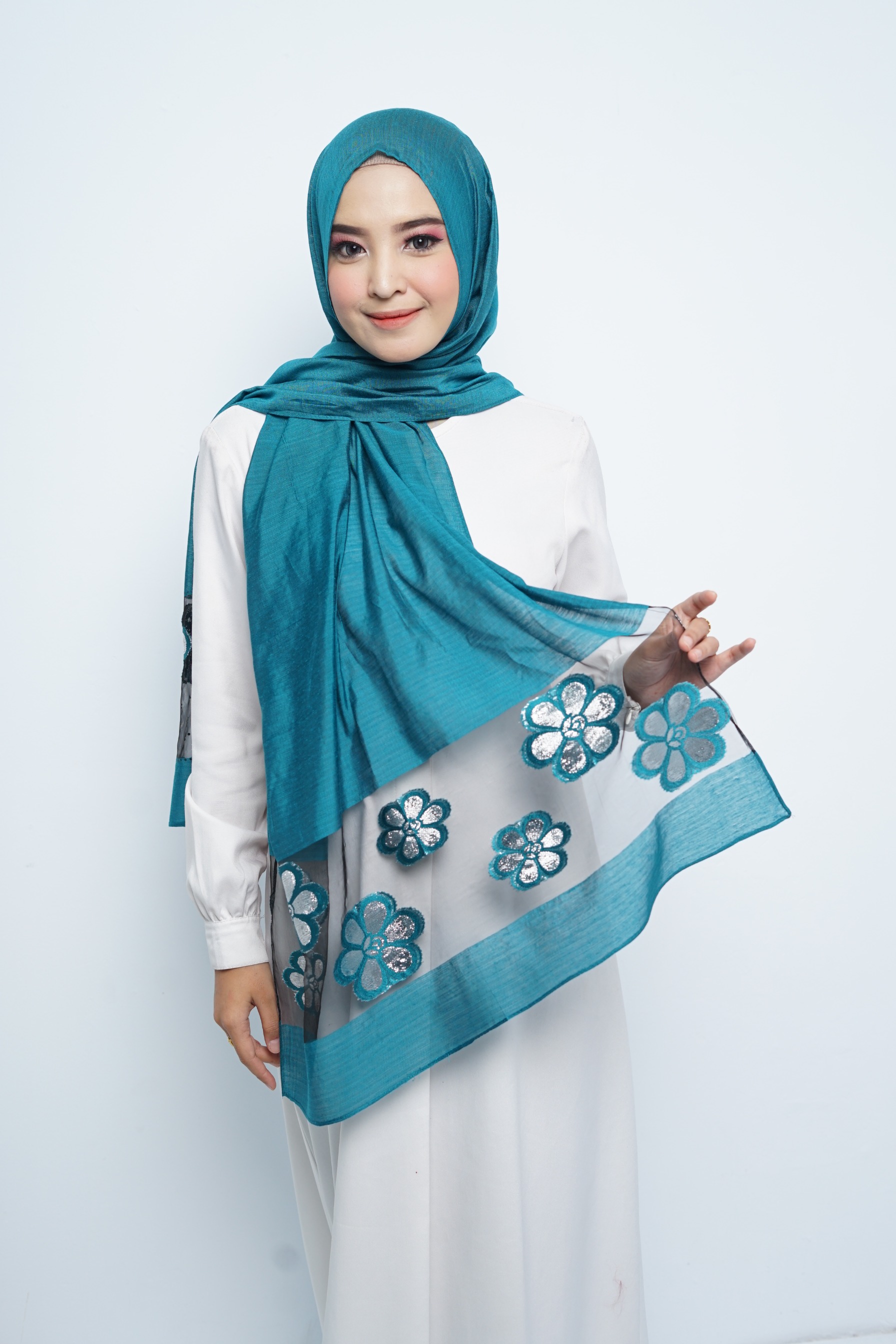 Pashmina - Rubyy Organza Series 04 - Lagoon