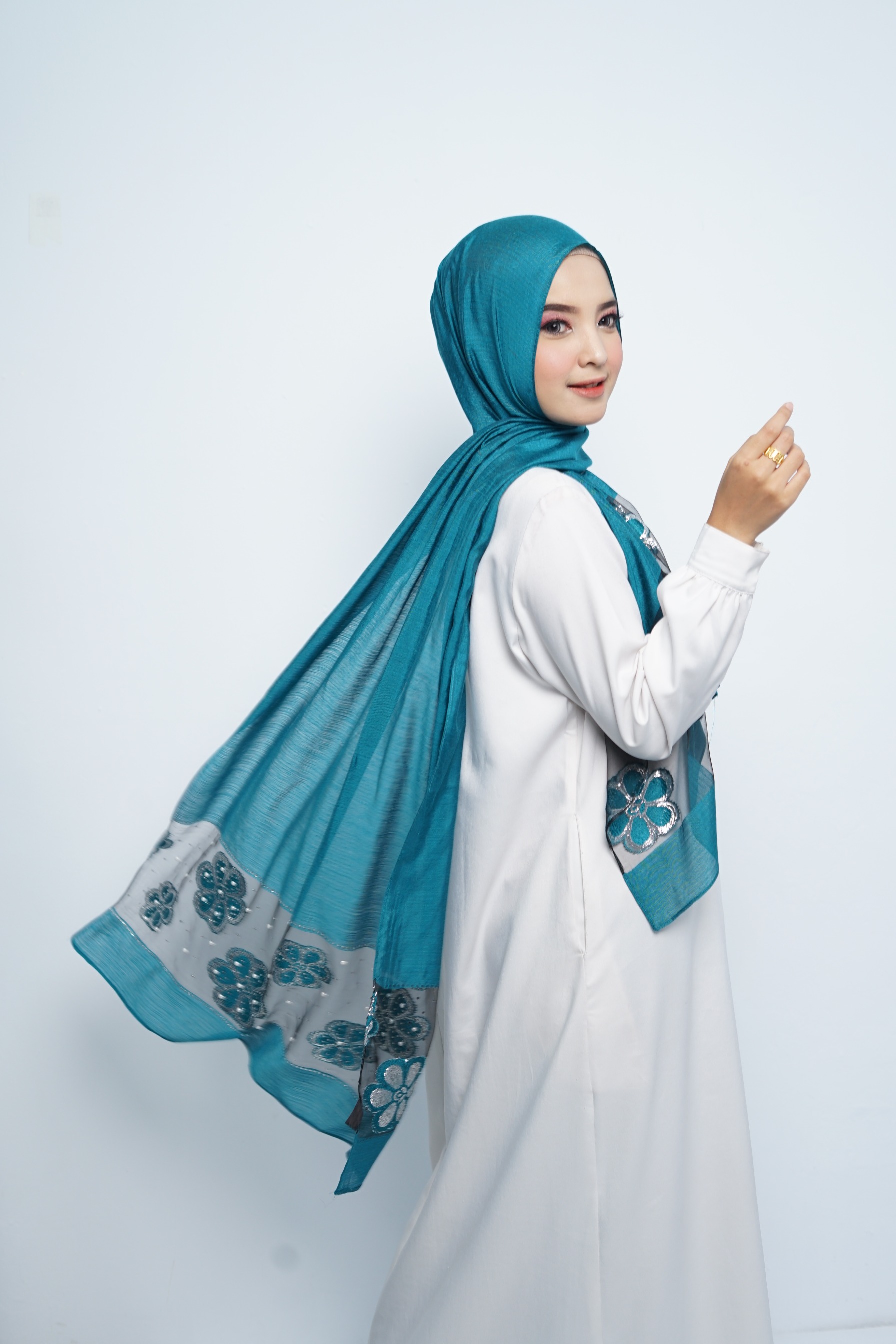 Pashmina - Rubyy Organza Series 04 - Lagoon