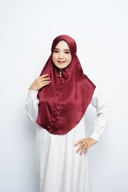 Jilbab - Bergo Noora Gradenza Silk - Maroon