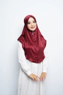 Jilbab - Bergo Noora Gradenza Silk - Maroon