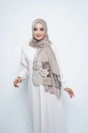 Pashmina - Rubyy Organza Series 04 - Mocca