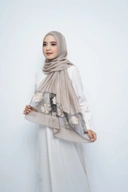 Pashmina - Rubyy Organza Series 04 - Mocca