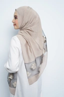 Pashmina - Rubyy Organza Series 04 - Mocca