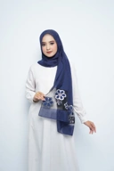 Pashmina - Rubyy Organza Series 04 - Navy