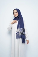 Pashmina - Rubyy Organza Series 04 - Navy