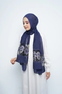 Pashmina - Rubyy Organza Series 05 - Navy