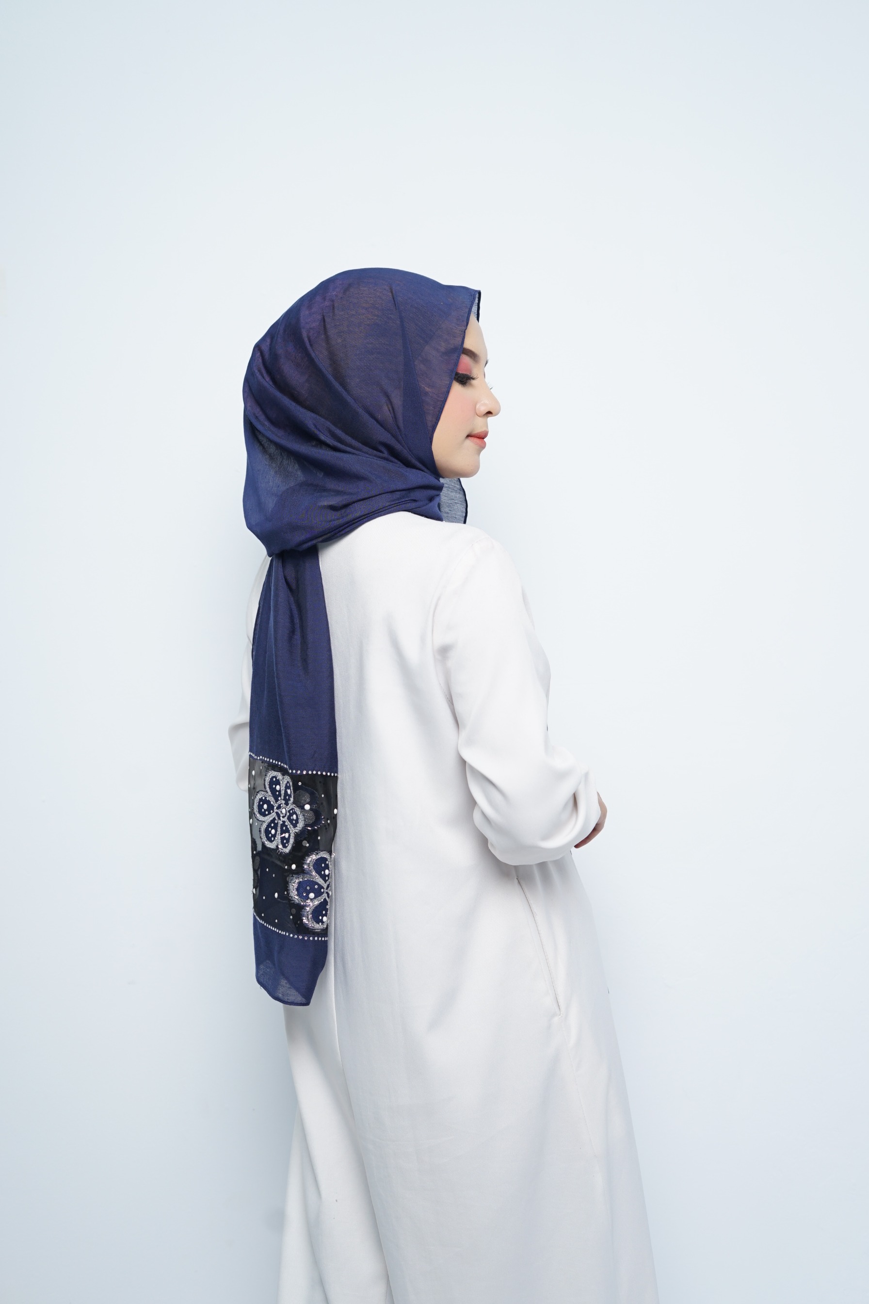 Pashmina - Rubyy Organza Series 04 - Navy