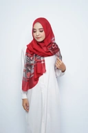 Pashmina - Rubyy Organza Series 03 - Red