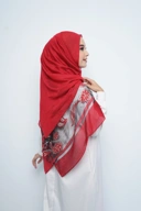 Pashmina - Rubyy Organza Series 03 - Red