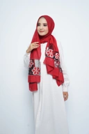 Pashmina - Rubyy Organza Series 04 - Red