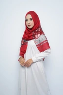 Pashmina - Rubyy Organza Series 03 - Red