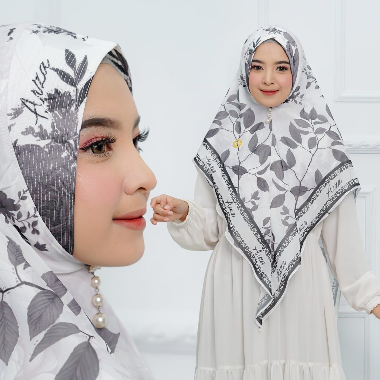 Hijab Syar'i Sakura Printing Series 9