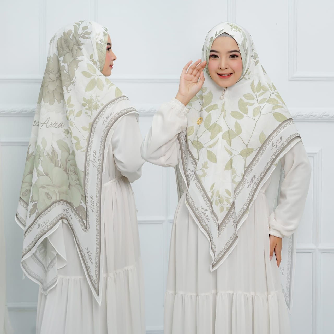 Hijab Syar'i Sakura Printing Series 9