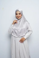 Jilbab - Bergo Noora Gradenza Silk - Silver
