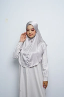 Jilbab - Bergo Noora Gradenza Silk - Silver