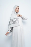 Pashmina - Rubyy Organza Series 04 - Silver