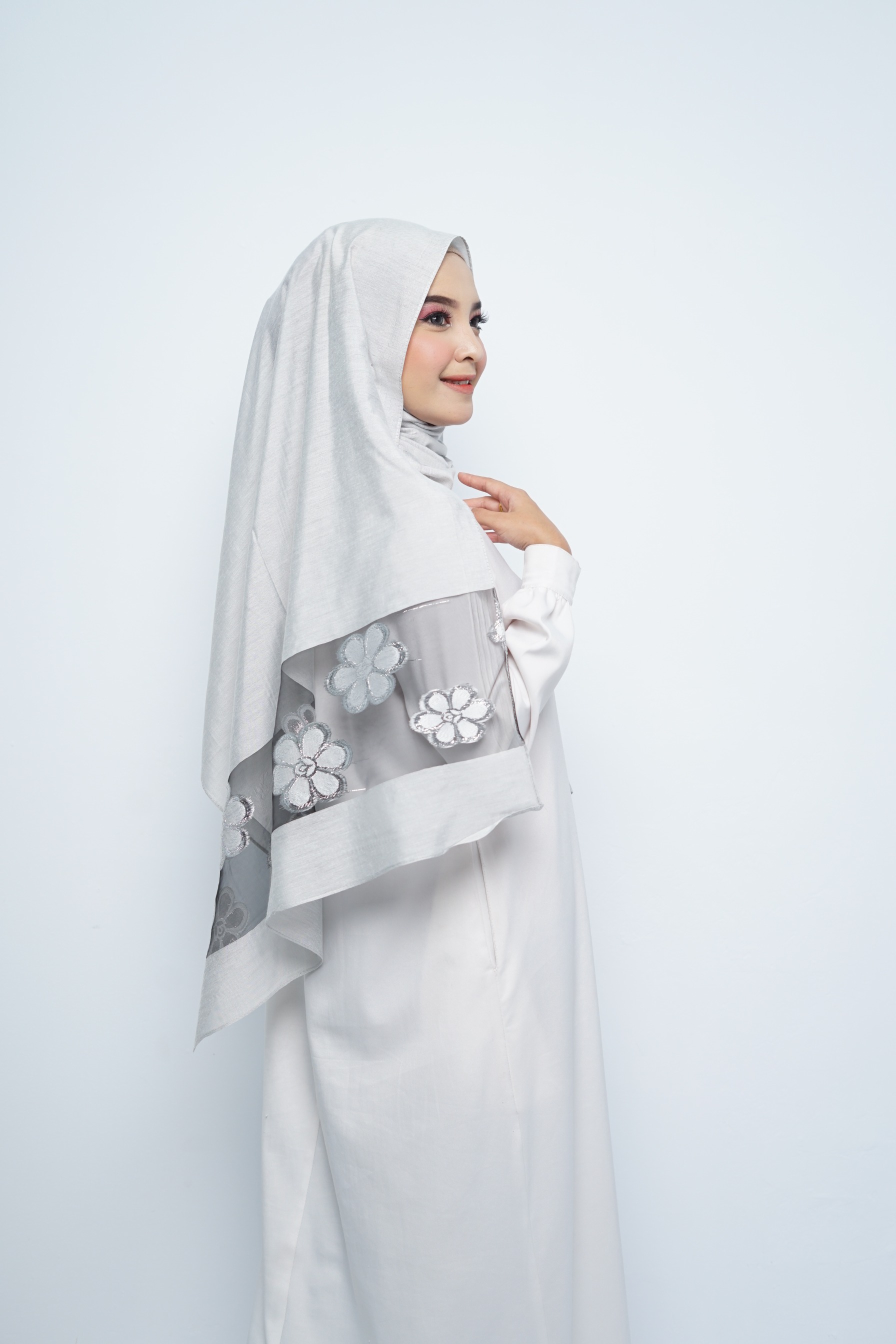 Pashmina - Rubyy Organza Series 04 - Silver