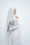 Pashmina - Rubyy Organza Series 04 - Silver