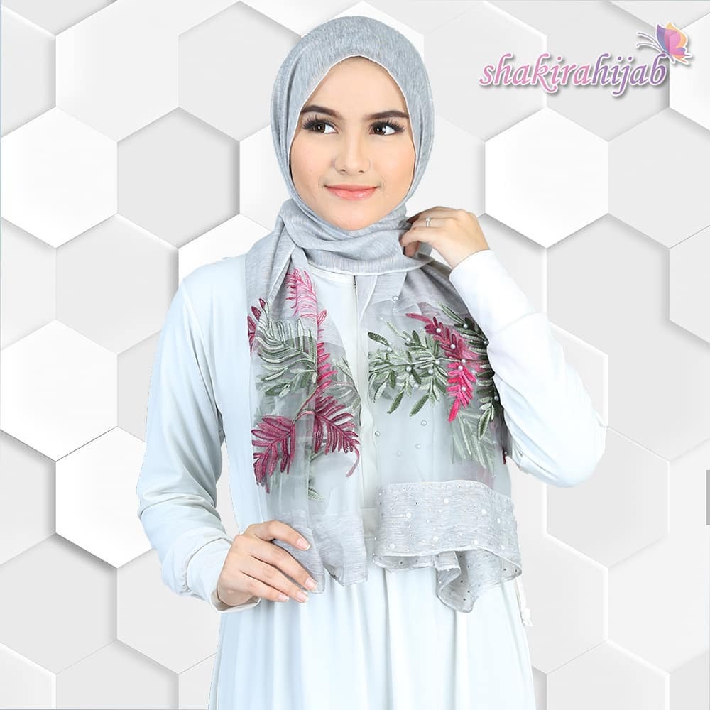 Pashmina - Rubyy Organza Series 02 - Silver