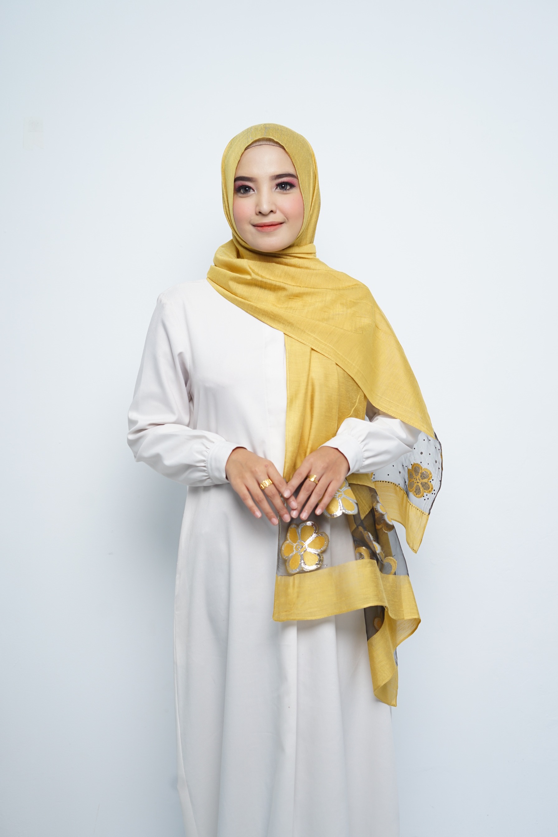 Pashmina - Rubyy Organza Series 04 - Yellow