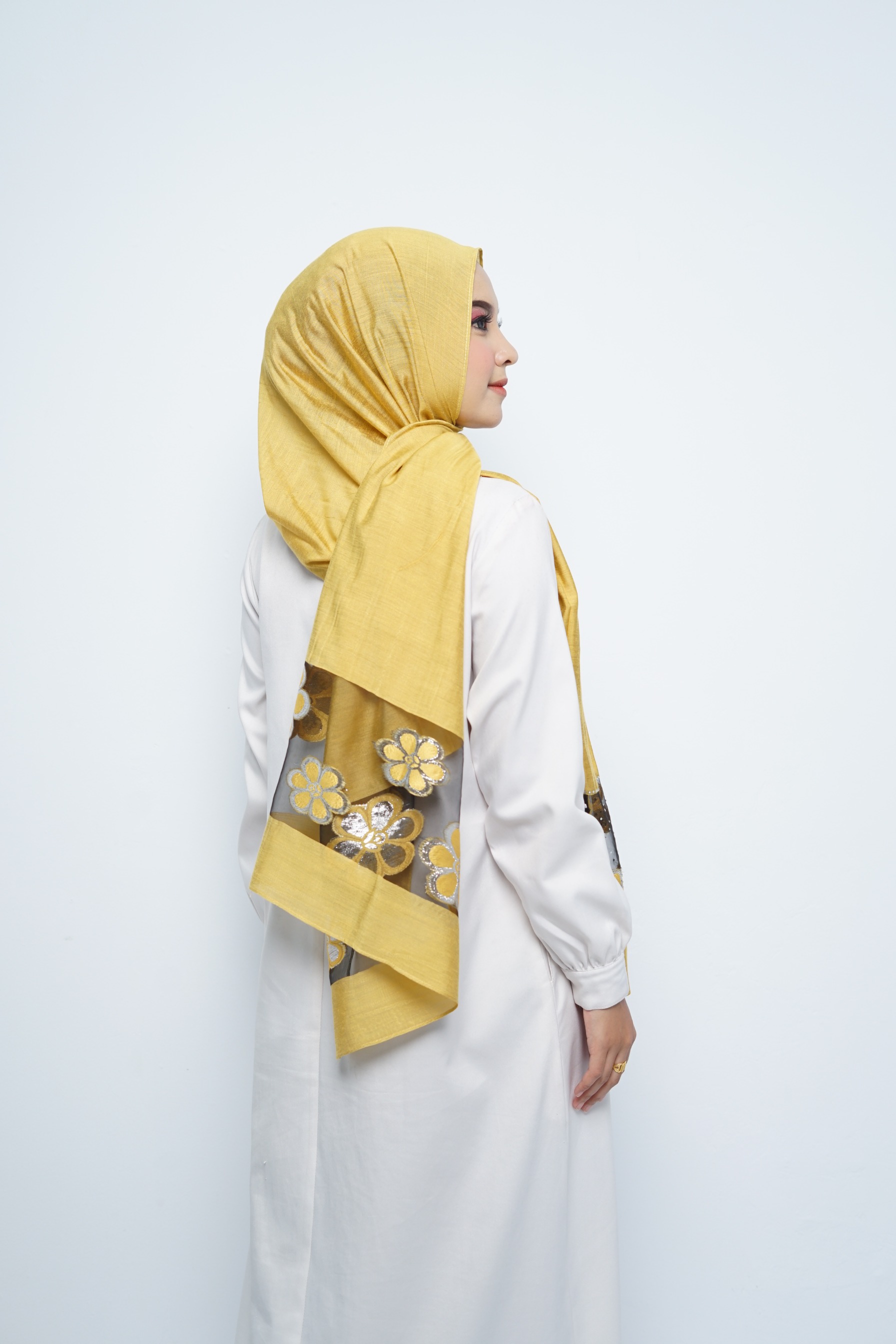 Pashmina - Rubyy Organza Series 04 - Yellow