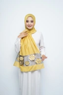Pashmina - Rubyy Organza Series 04 - Yellow