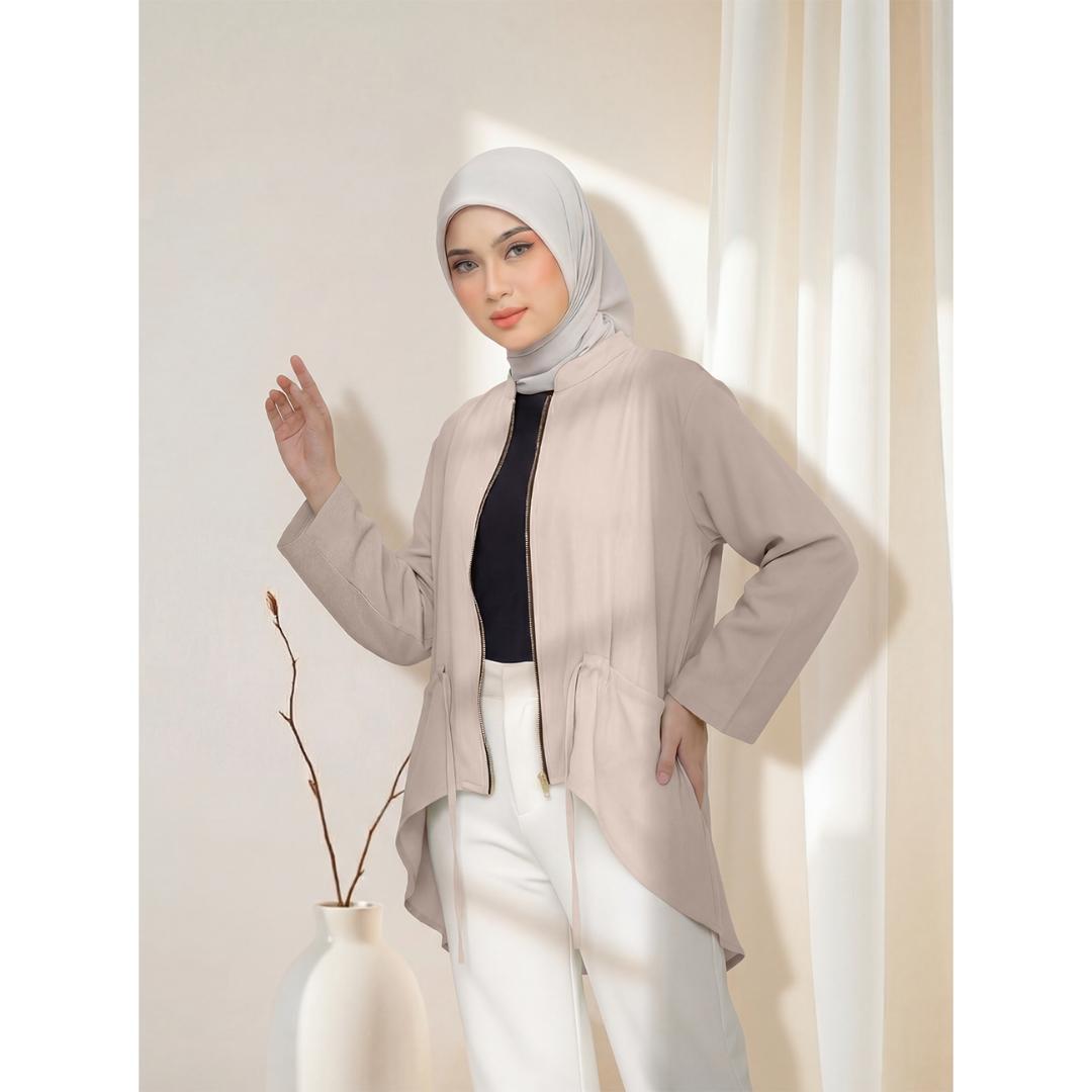Hijacket Amarine - Outer Wanita Light Tropis Flowy & Tidak Mudah Kusut