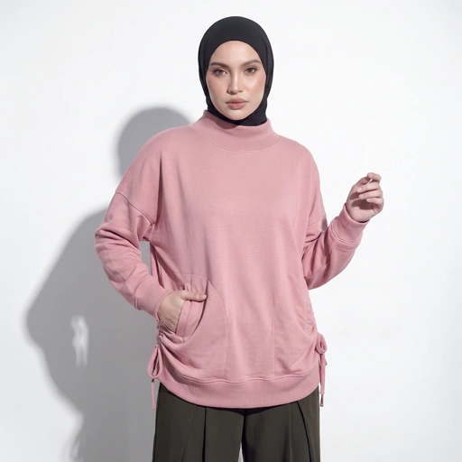 Hijacket Arumi Casual Sweatshirt – Modest & Feminim dengan Tali Serut