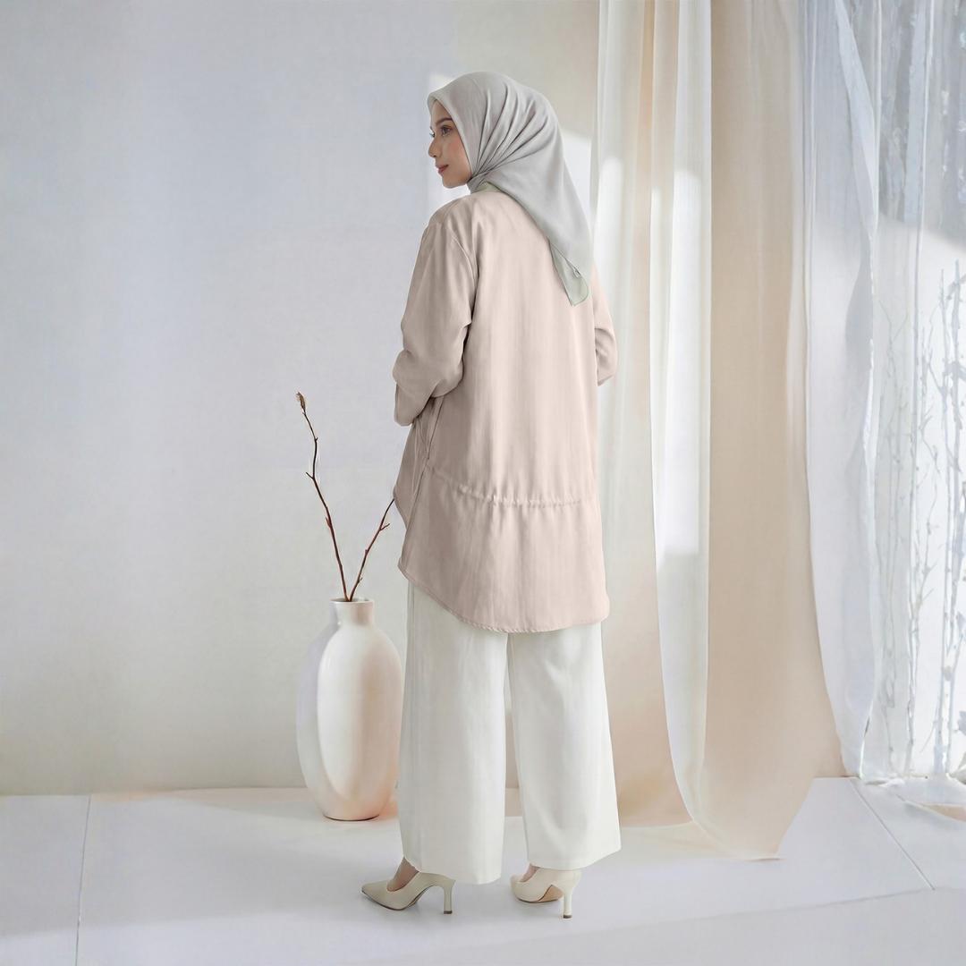Hijacket Amarine - Outer Wanita Light Tropis Flowy & Tidak Mudah Kusut
