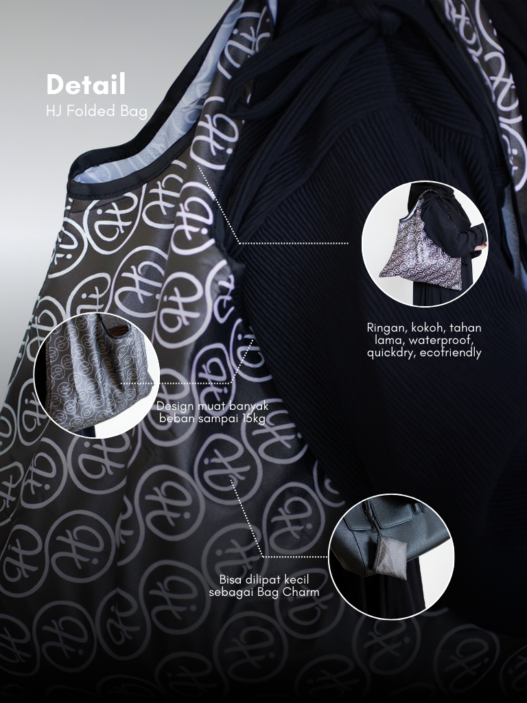 HJ Folded Shopping Bag Hijacket | Tas Belanja Lipat Waterproof 15kg Lightweight & Eco Friendly