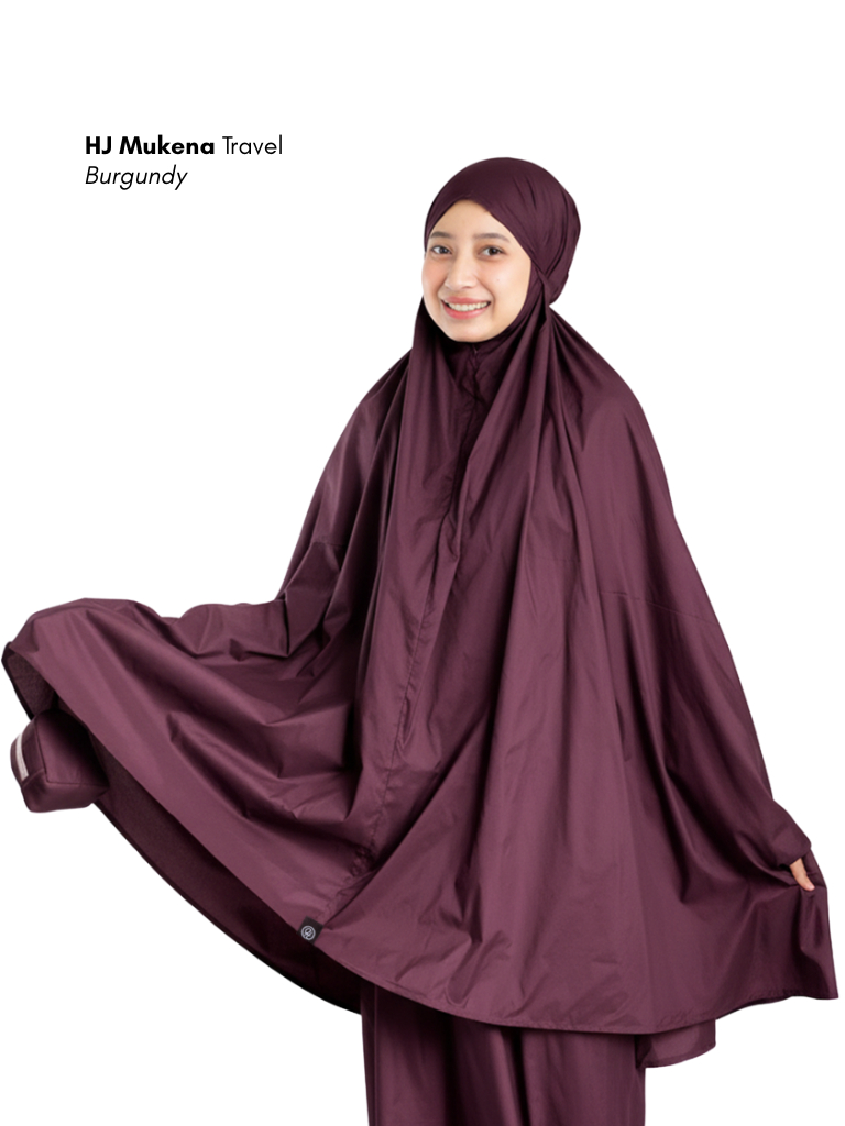 HJ | Mukena Travel Zipper Anti Menerawang, Ringkas & Nyaman untuk Bepergian