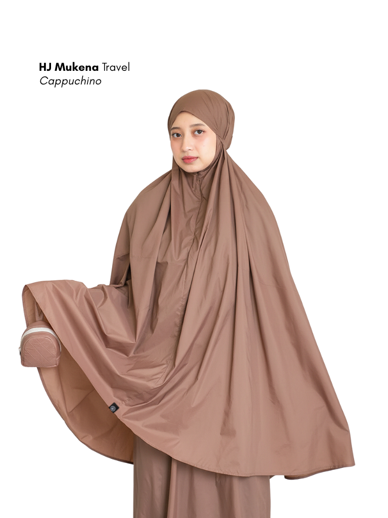 HJ | Mukena Travel Zipper Anti Menerawang, Ringkas & Nyaman untuk Bepergian