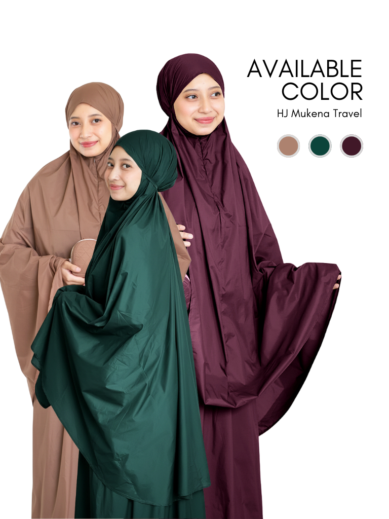 HJ | Mukena Travel Zipper Anti Menerawang, Ringkas & Nyaman untuk Bepergian