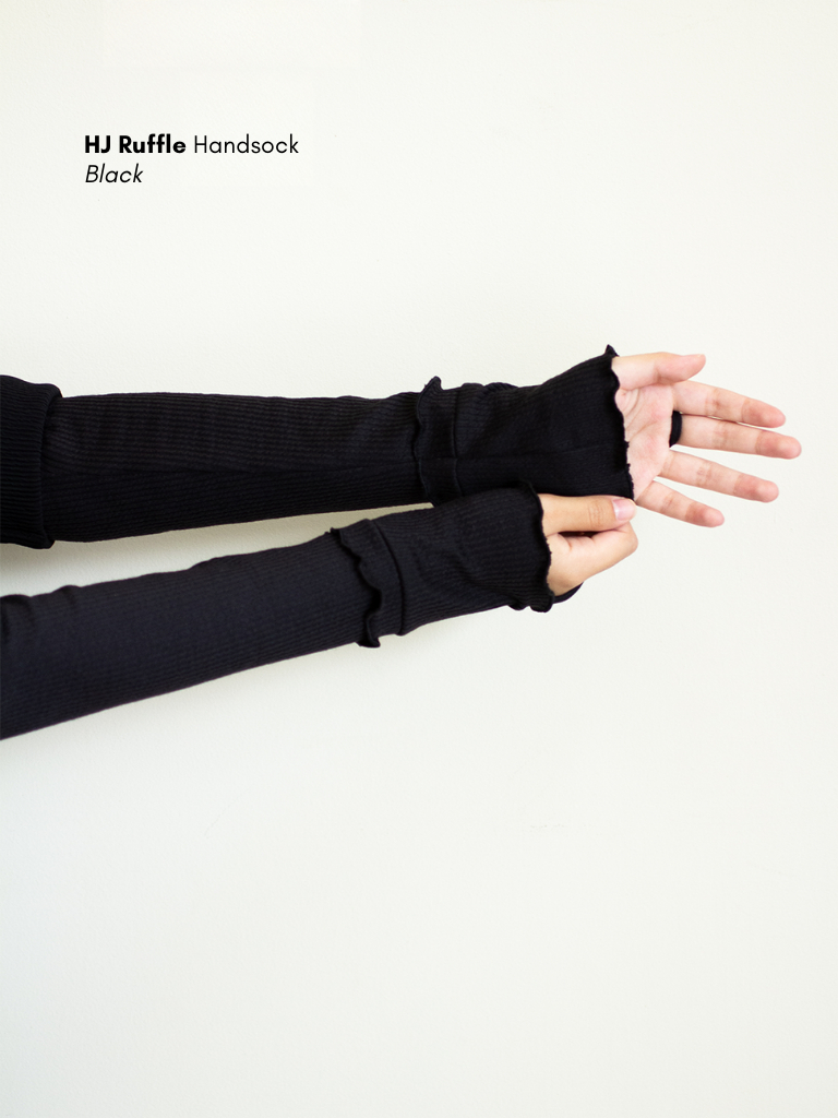 HJ Handsock Ruffle Wanita | Handsock Hijab Knit Caramel Anti Melorot & Anti Kusut