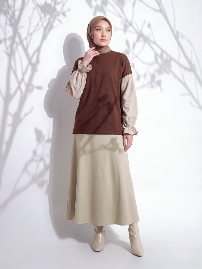 Hijacket Blossom Sweatshirt Muslimah Daily Wear Busui Friendly & Stylish