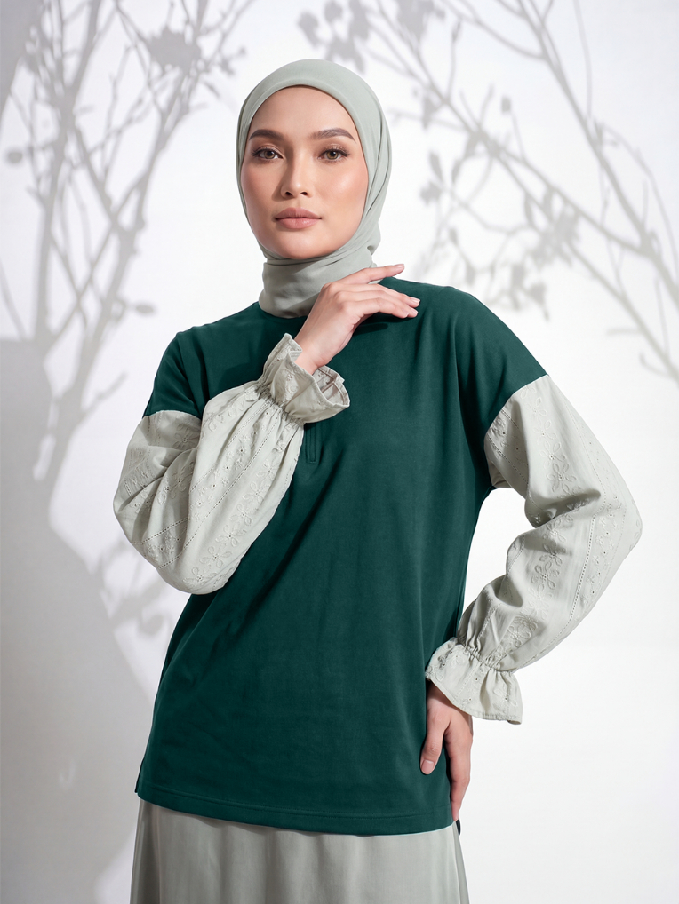 Hijacket Blossom Sweatshirt Muslimah Daily Wear Busui Friendly & Stylish