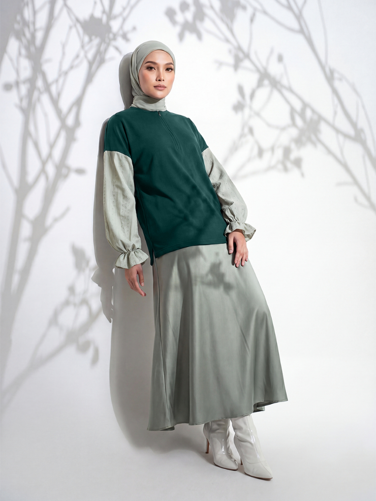 Hijacket Blossom Sweatshirt Muslimah Daily Wear Busui Friendly & Stylish